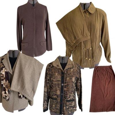 Vintage Women's Sophisticated Earth Tone Fashions