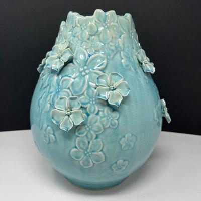 Blue 3D Ceramic Bulb Vase