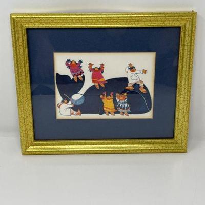 Rie Munoz “Whale Dance” 1981 Print