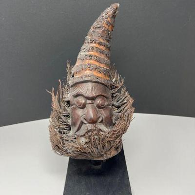Japanese Bamboo Root Head Carving