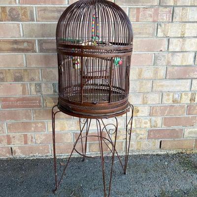 Wrought Iron Rustic Style Bird Cage