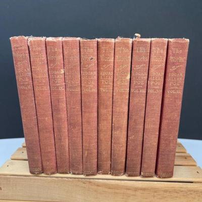 Edgar Allan Poe 10 Volume Book Set 1900s