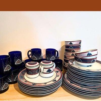 Dansk Portugal Winterfest Porcelain Dishes - Setting for 10