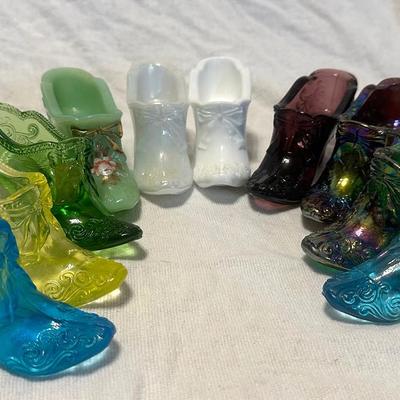 10 Fenton Glass Shoes