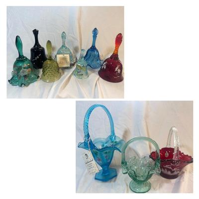 Fenton Glass Bells & Baskets