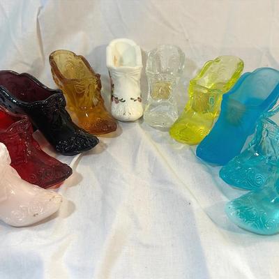 10 Fenton Glass Shoes