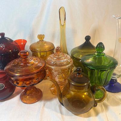Colorful Glassware Lot