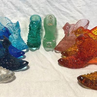 10 Fenton Glass Cat Slippers