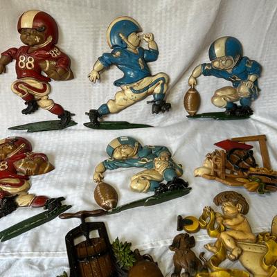 Vintage Lot  1976 Homco Cast Aluminum Wall Decor 