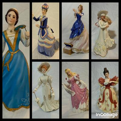 Seven Lenox Porcelain Figurines 