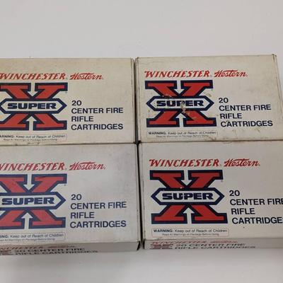 4 Boxes Of Winchester Super X 375 H&H Magnum Ammo