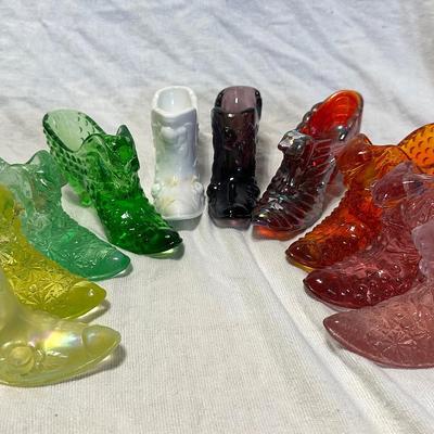 10 Fenton 6” Glass Shoes