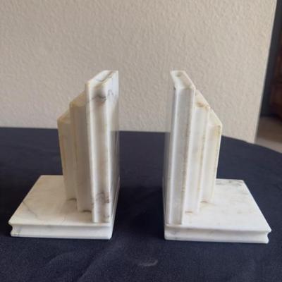Vintage marble bookends