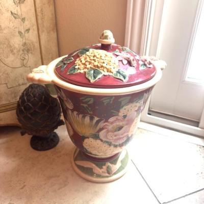 Floral Tapestry Biscuit Barrel & Lid by Certified International | Replacements, Ltd.
