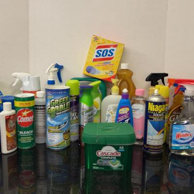 Cleaning Supplies Lot - Windex, Swifter, Comet, Endust & More 
