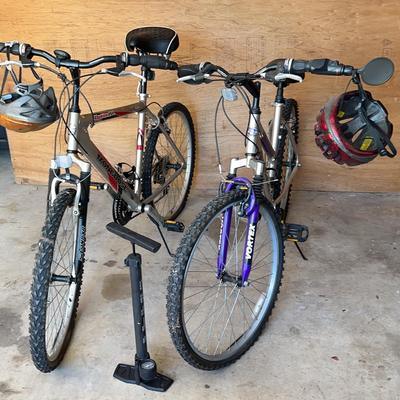 2 Bicycles - Mongoose & Vortex + Hand pump, Extra Seat 