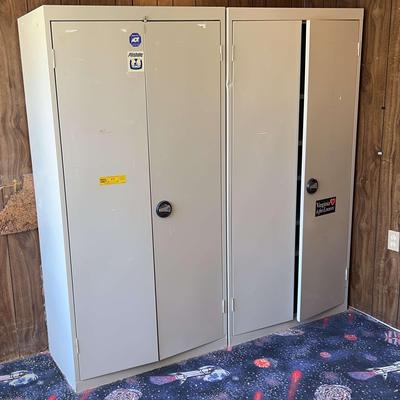 2 Metal Storage cabinets 36x72x18 each