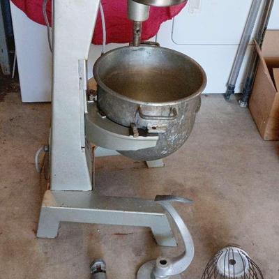 Vintage D300 Hobart Commercial Floor Mixer W/Attachments