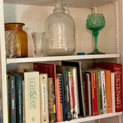 Glassware, books