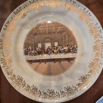 Lord Supper plate 1st Edition with 24 kt gold stamp