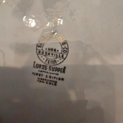 back of Lord's supper plate