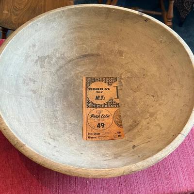 Antique dough bowl