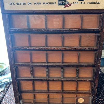 Antique spool/sewing cabinets