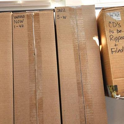 These boxes are full of CD's (pic to match each set of boxes will follow directly with the picture) Approx 2500 CDs. We are selling...
