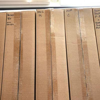 These boxes are full of CD's (pic to match each set of boxes will follow directly with the picture) Approx 2500 CDs. We are selling...