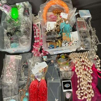 Assorted costume jewelry and accessories