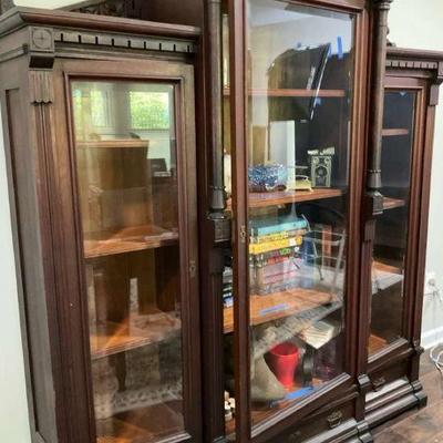 Elegant wooden display cabinet