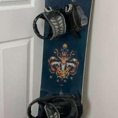 Snowboard with bindings and boot