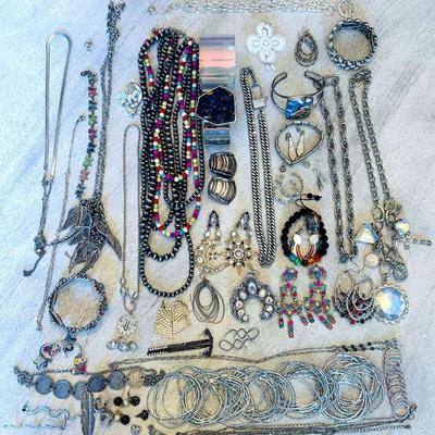 Mixed metal colorful boho jewelry set