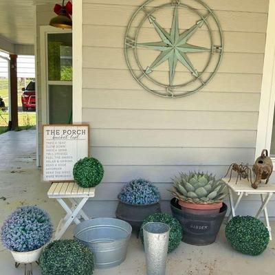 Outdoor planters and decor