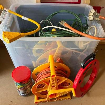 Mixed lot of extension cords power strips and more