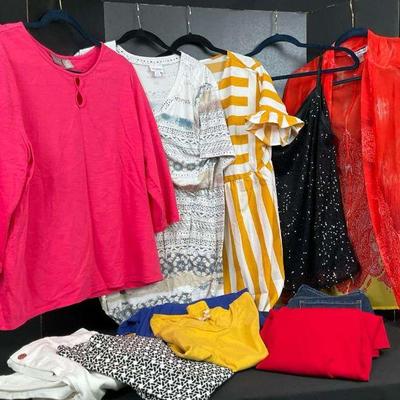 Mystery lot 9 colorful women's tops and cover ups