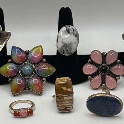 Assorted statement rings collection