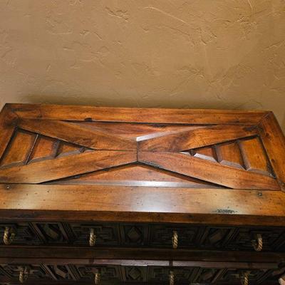 Beautiful Hand Built Jacobean Hall Chest By Monarch Furniture
