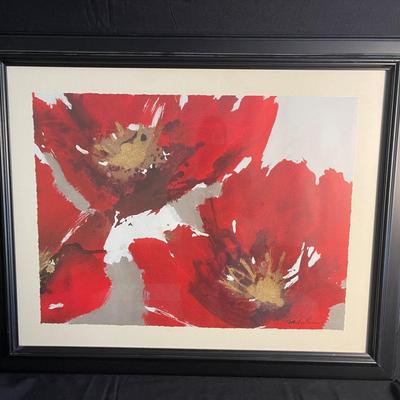 Red Poppy Forest II by N. Barnes Framed Print Wall Art