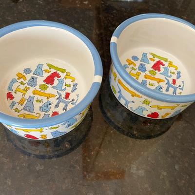 Set of Illustration Pet Bowls