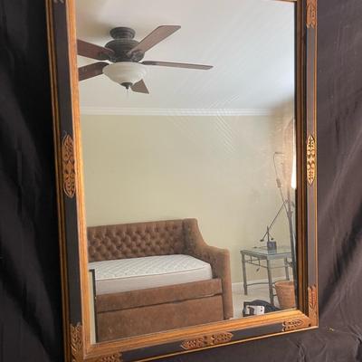 Wood-Framed Mirror – Rustic Elegance Meets Timeless Style