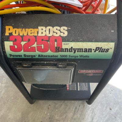 The PowerBoss 3250 portable gas generator with a Briggs and Stratton engine.