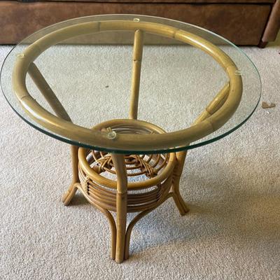 Round Bamboo Table 