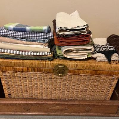Chest and linens 