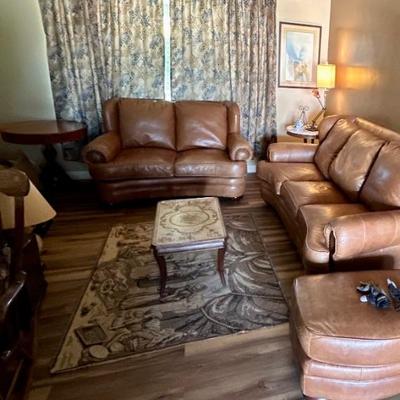 Leather couches living room #2