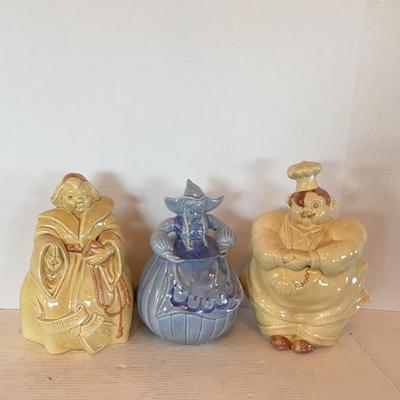 3 Red Wing Cookie Jars