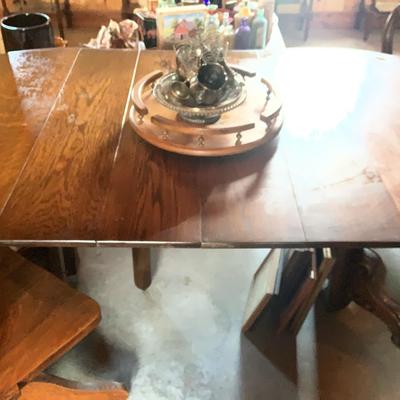 Oak Table With Three Chairs