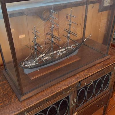 Model Ship & Display Case
