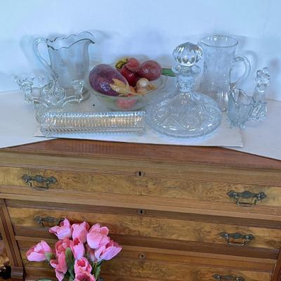 Collection Of Clear Glass Items 