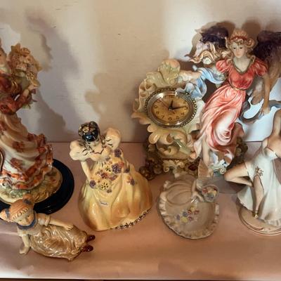 Assorted Glass Lady Figurines 